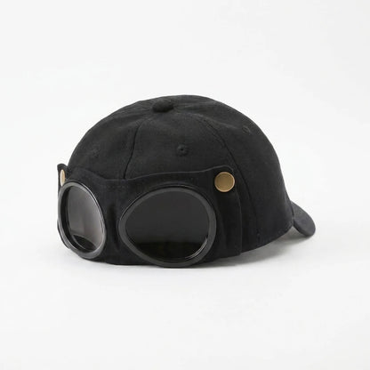 Capgoggle | Unisex Baseball Cap Aviator Hat with Goggles