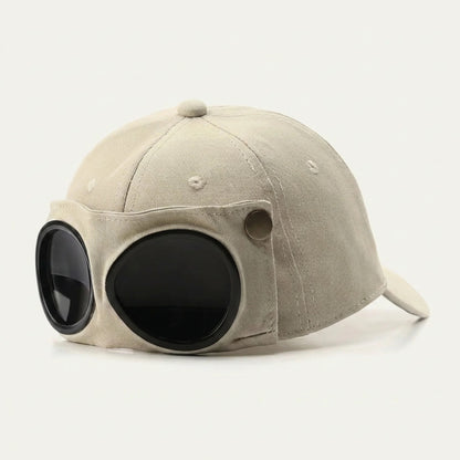 Capgoggle | Unisex Baseball Cap Aviator Hat with Goggles